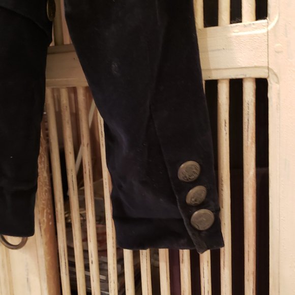 London Jean Black Velvet blazer with bronze buttons - Picture 8 of 15